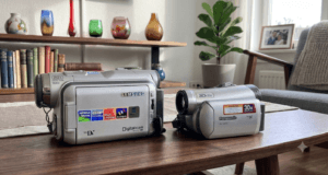 Converting MiniDV & Digital8 to digital A MiniDV camcorder connected by FireWire to copy MiniDV to digital