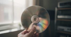 How Long Do CDs and DVDs Last? How long do dvds last — an optical disc held to the light showing rainbow reflections and early disc rot.