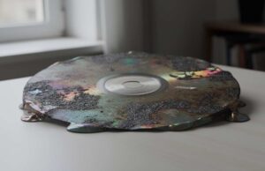 What Is LaserDisc Laser Rot and Why Do Only Some Discs Get It? LaserDisc laser rot shown as a dramatic artist's impression of the disc corroding and melting